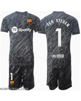 Billige Fotballdrakt Barcelona Ter Stegen #1 Keeper Replika Tredjedraktsett Barn 2024-25 Kortermet (med bukser)